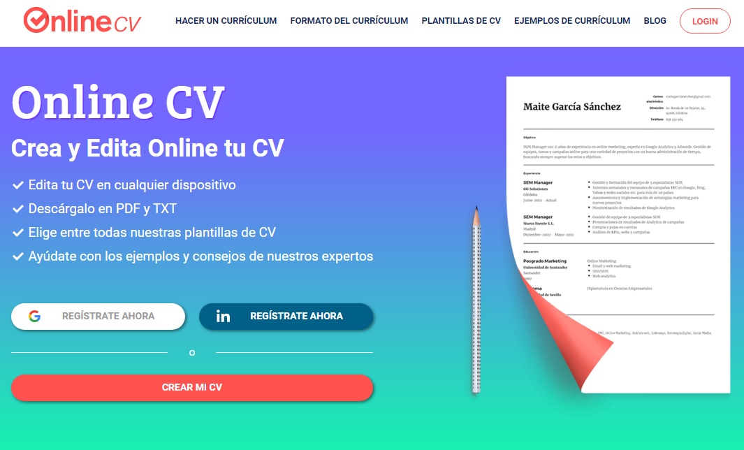 Las mejores aplicaciones gratis para crear tu Currículum Vitae