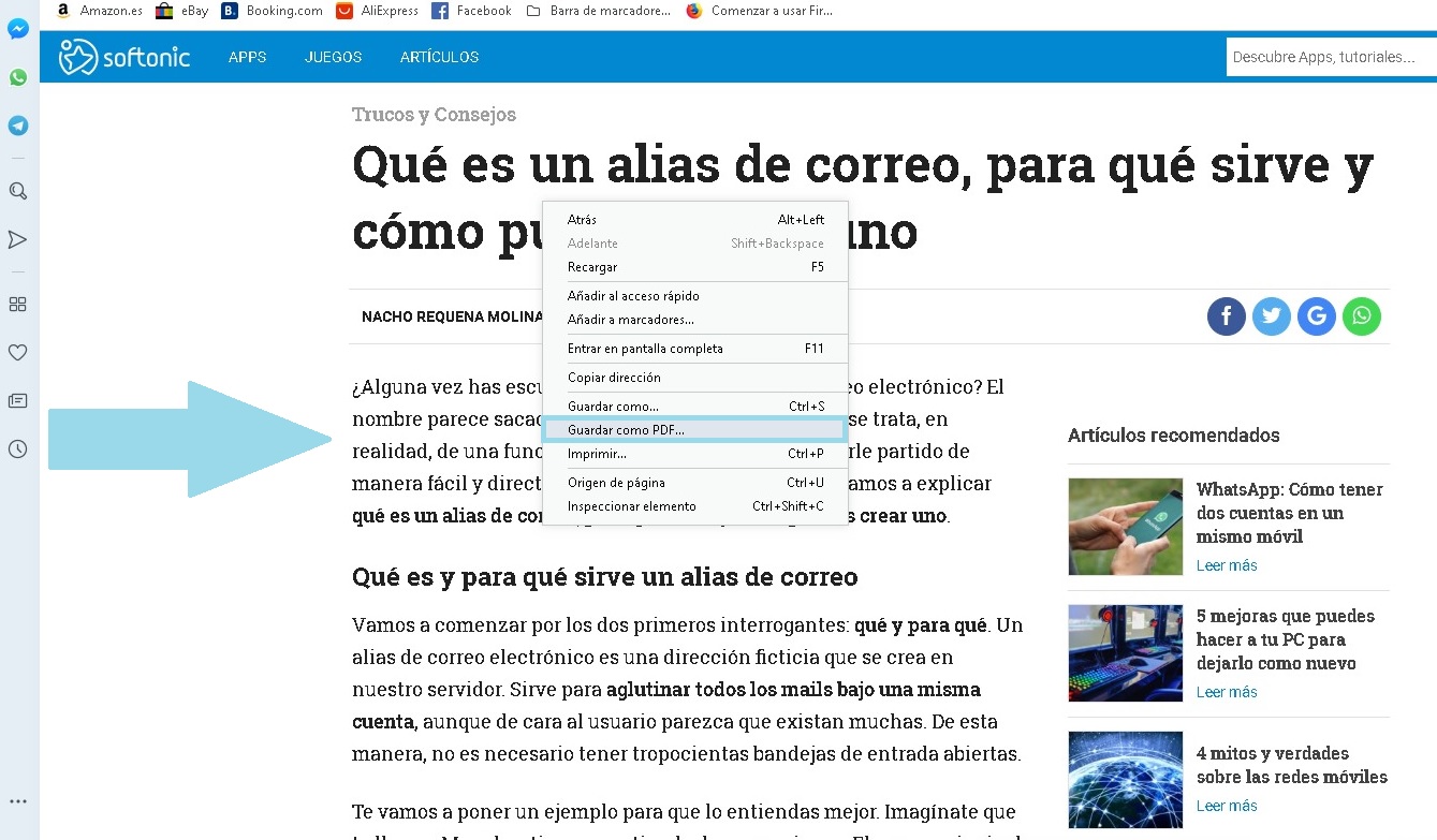 Cómo convertir una página web a PDF