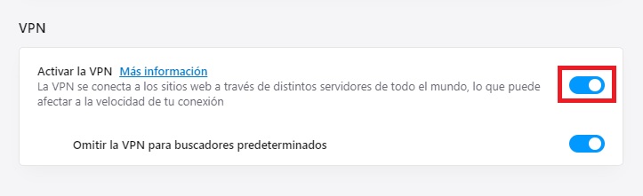 Cómo activar la VPN gratis del navegador Opera