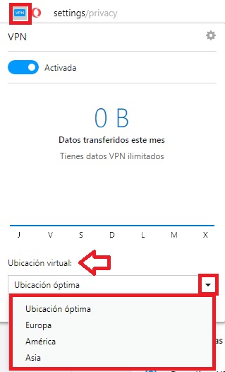 Cómo activar la VPN gratis del navegador Opera