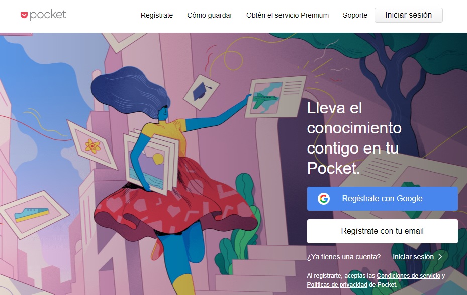 Página oficial de Pocket