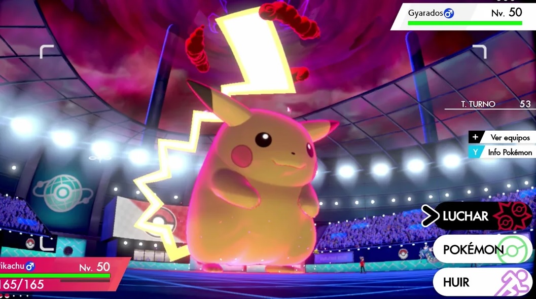 Combates gigantes en Pokémon Espada y Escudo para Switch