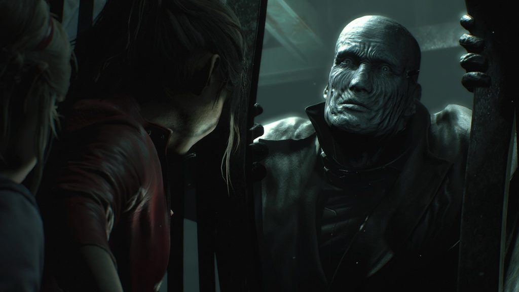 Claire, Sherry y Mister X en Resident Evil 2 Remake