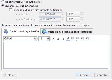 Outlook: Cómo activar las respuestas automáticas