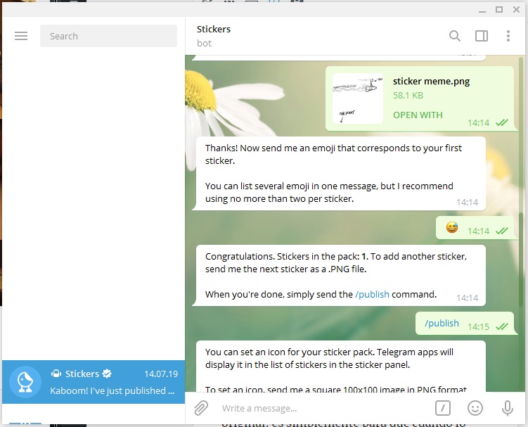 Cómo hacer stickers en Telegram.