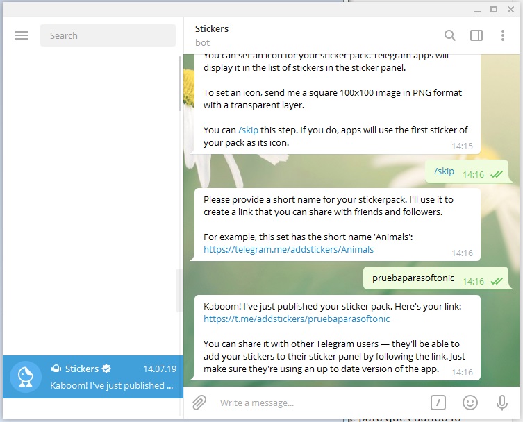 Cómo hacer stickers en Telegram.