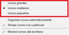 Cómo cambiar el tamaño de los iconos de Windows 10