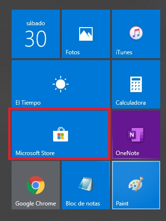 Acceso a la Microsoft Store