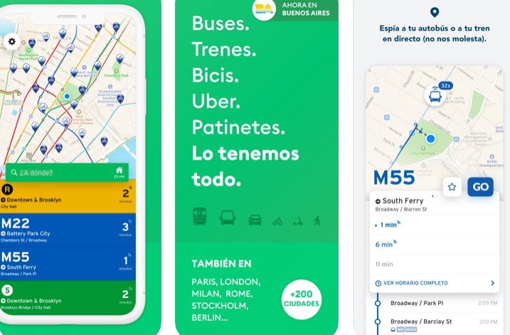 Interfaz de Transit para iOS