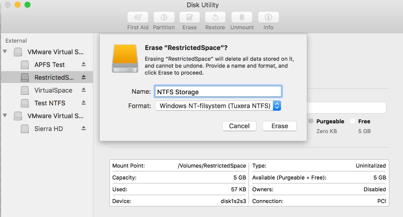 3 métodos para escribir discos NTFS en Mac