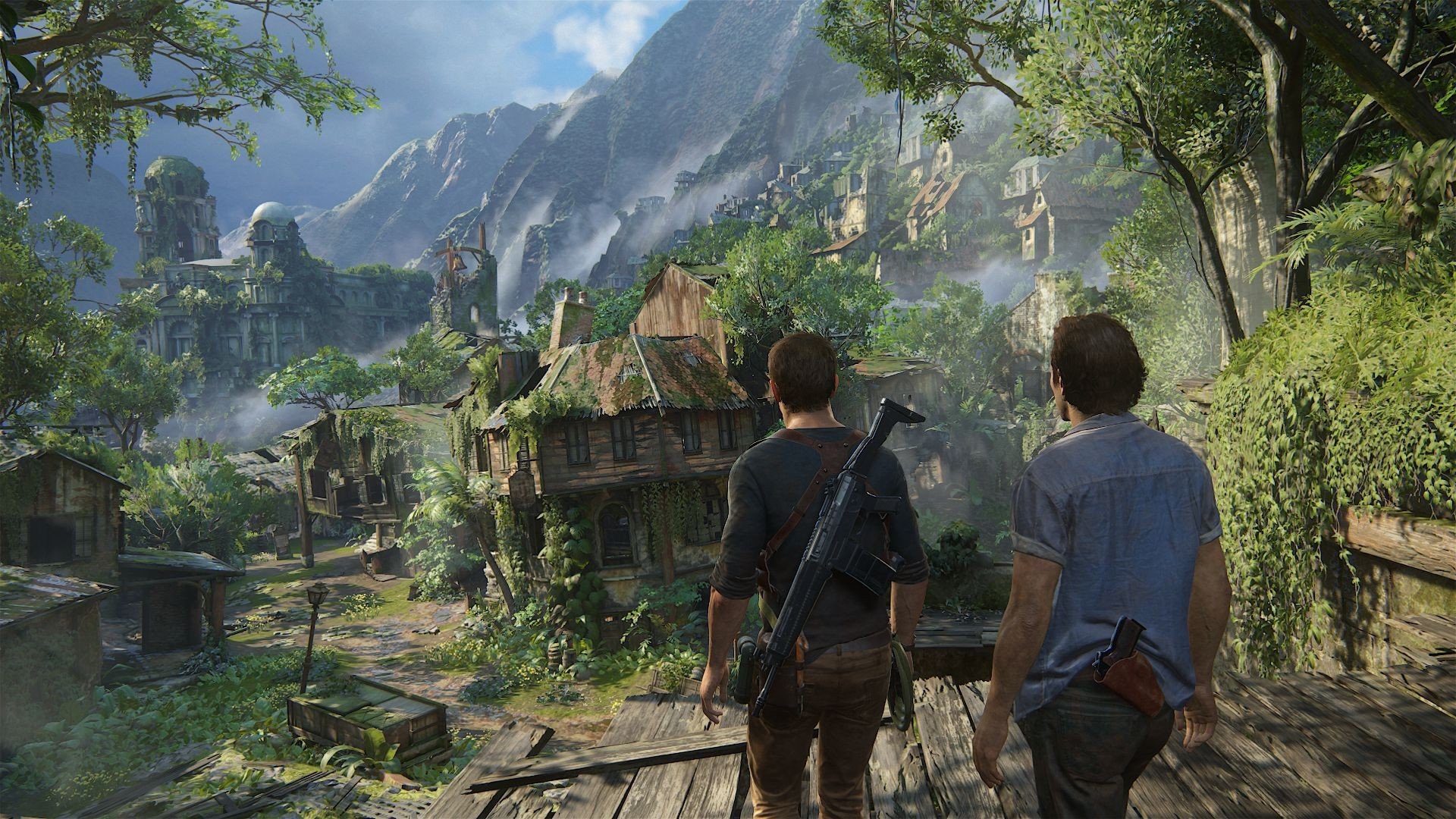 Nathan y Sam Drake en Uncharted 4