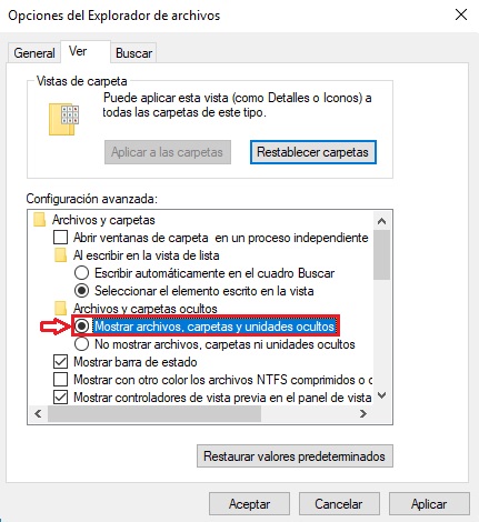 Cómo ver archivos ocultos: Windows 10