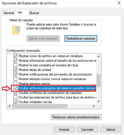 Cómo ver archivos ocultos: Windows 10