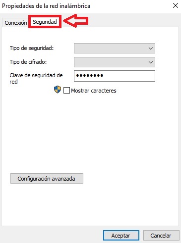 Contraseña de la red Wi-Fi