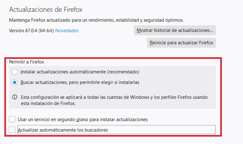 Cómo instalar versiones anteriores de Firefox