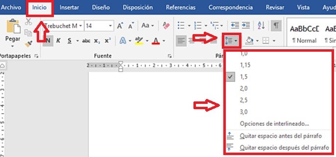 Cómo modificar el interlineado en Word