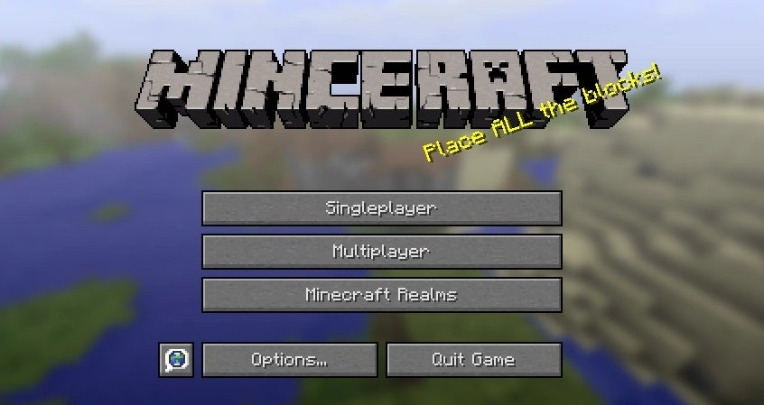 Menú de Minecraft