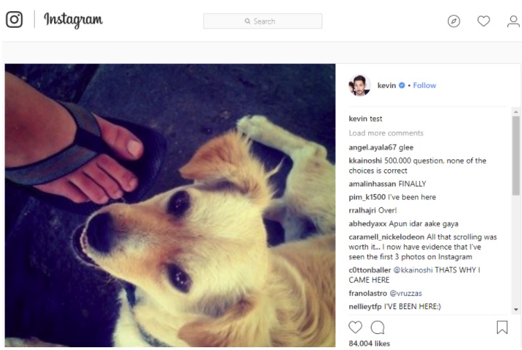 Primera imagen subida a Instagram