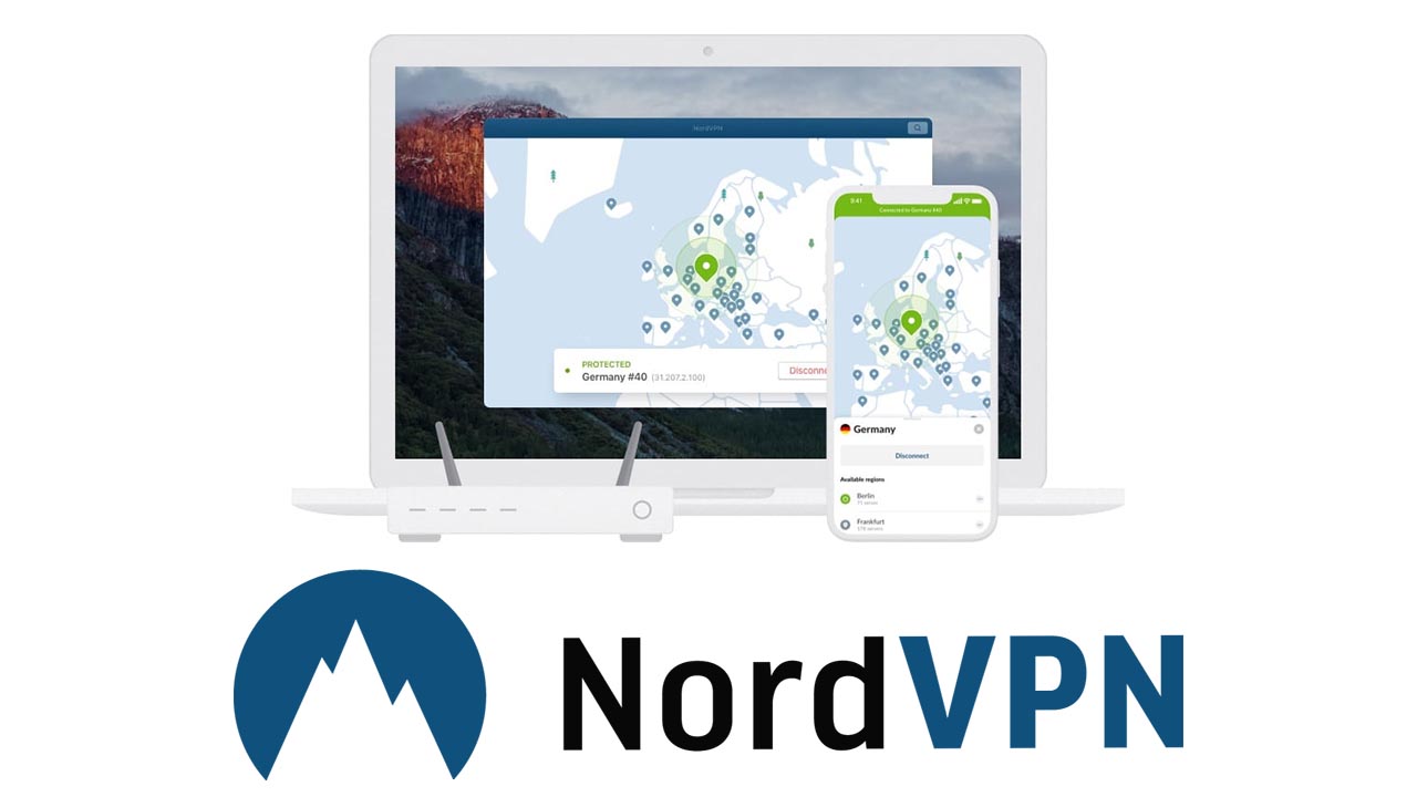 Interfaz de NordVPN