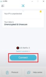 Interfaz de X-VPN