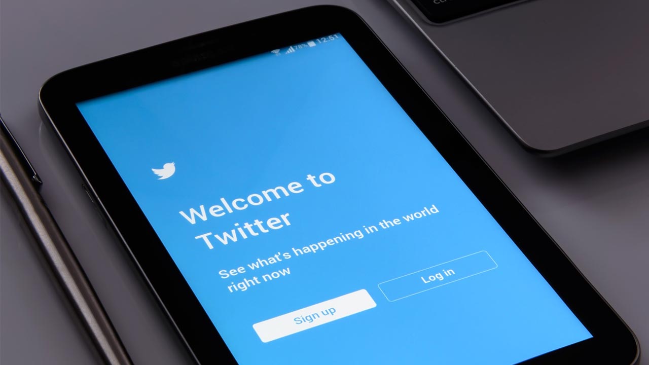 Tableta con Twitter