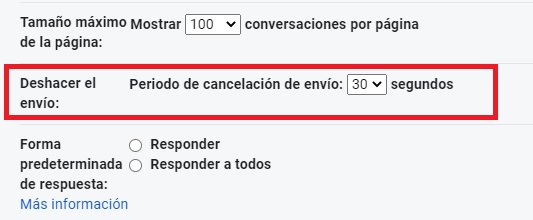 Cancelación de envío de mensajes