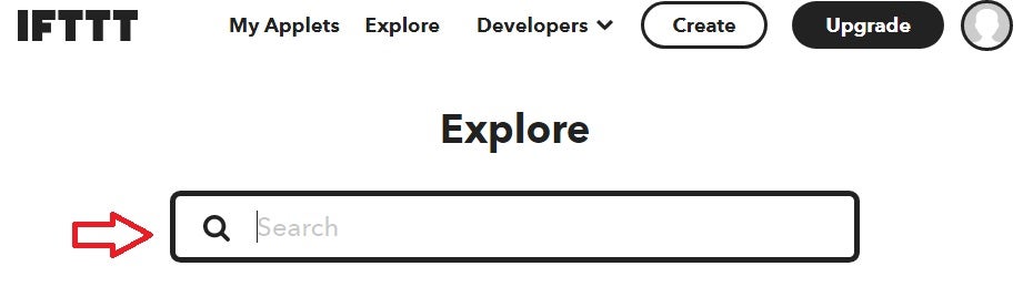 Buscador de applets en IFTTT