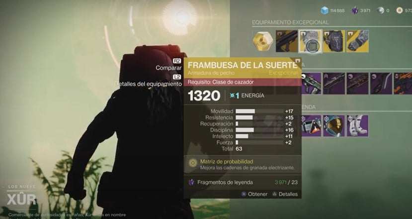 Inventario de Xur del 11 de febrero