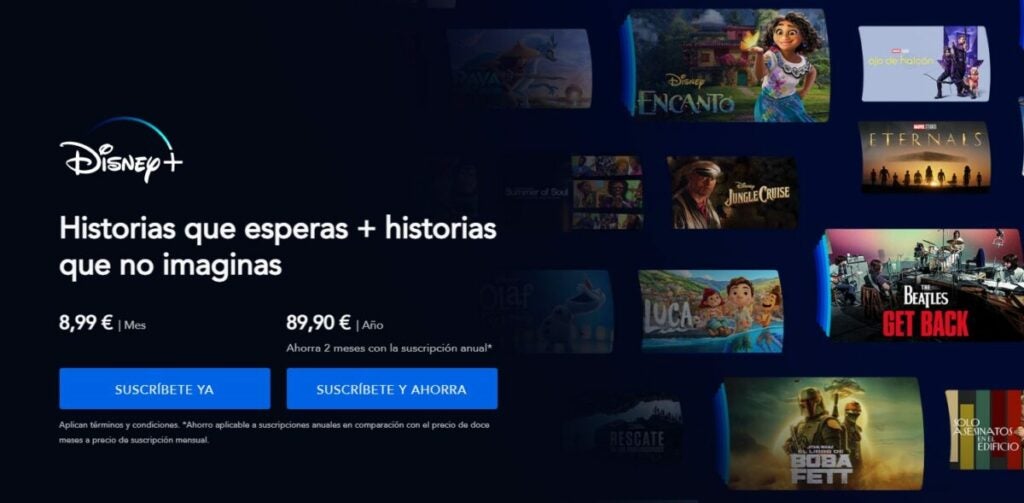 Suscripción a Disney Plus