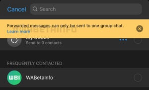 limitacion reenvio mensajes whatsapp