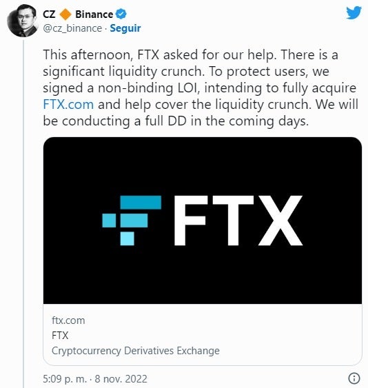 Binance compra FTX