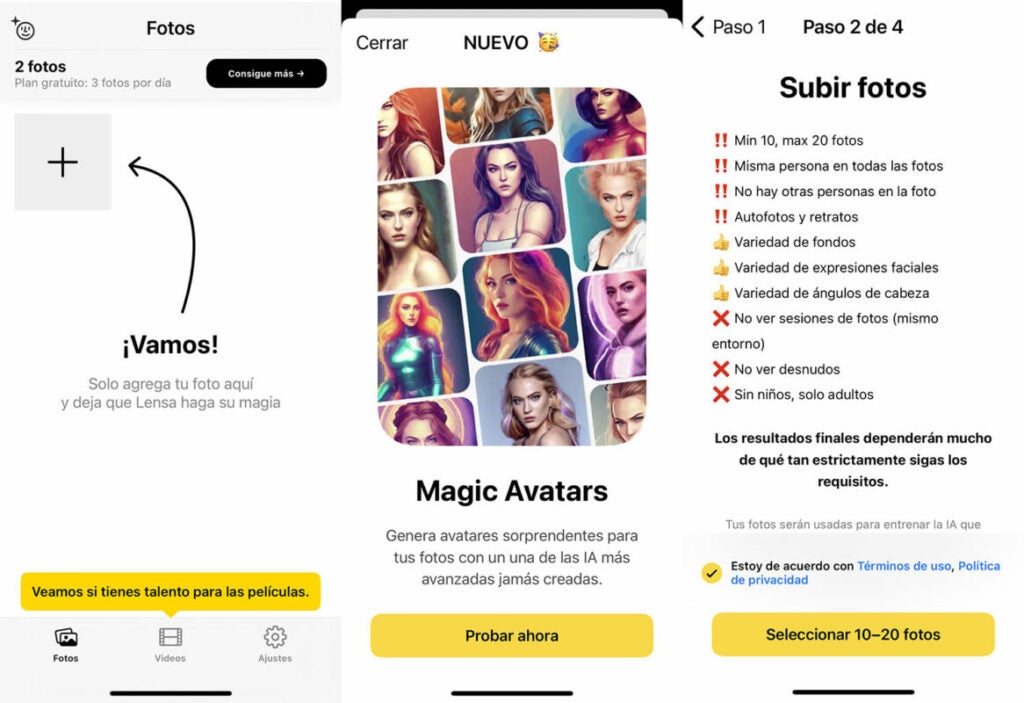 como usar Lensa crear avatar propio