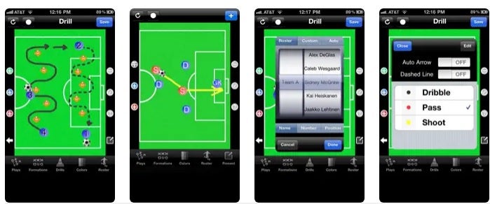 Interfaz de Soccer Coach Pro