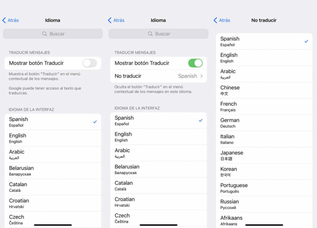 Activar traductor telegram