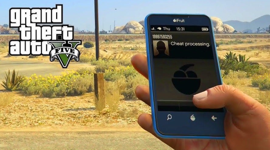 Móvil iniciando trucos en GTA V