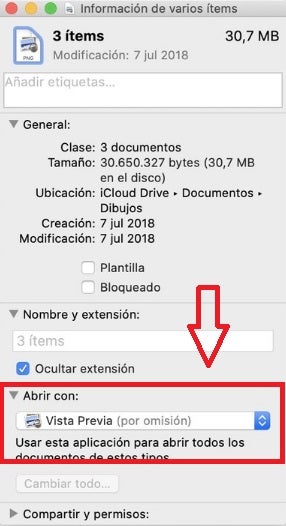 Cambiar archivos con Mac
