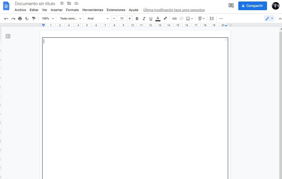 Borde hecho en Google Docs