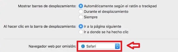Cambiar el navegador en Mac