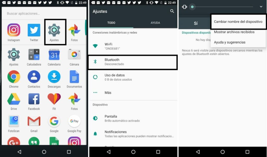 Cómo cambiar el nombre de tu bluetooth (Android)
