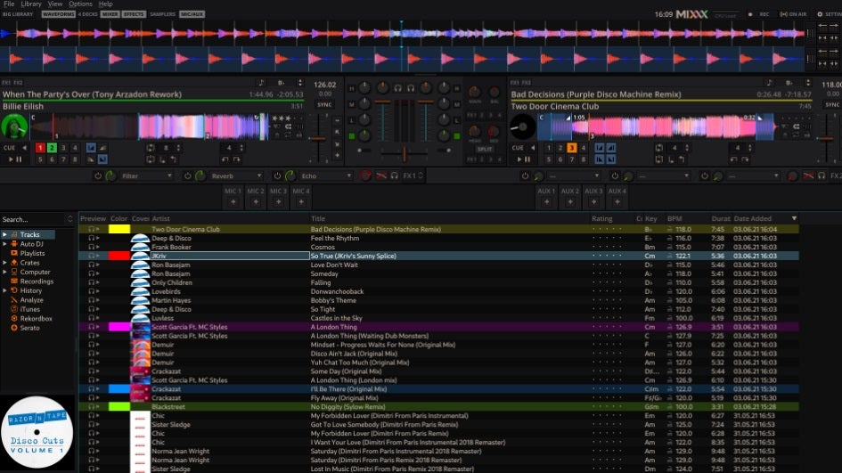 Interfaz de mixxx
