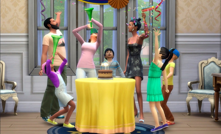 Fiesta de cumpleaños en the sims 4