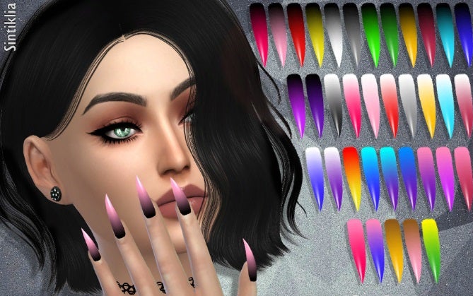 Ombre Sharp nails