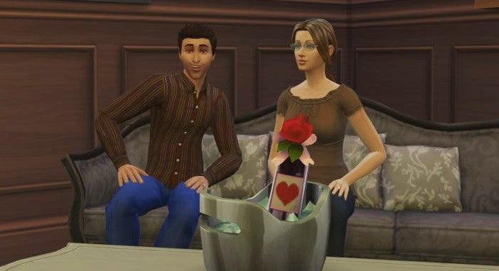 Velada romántica en the sims 4