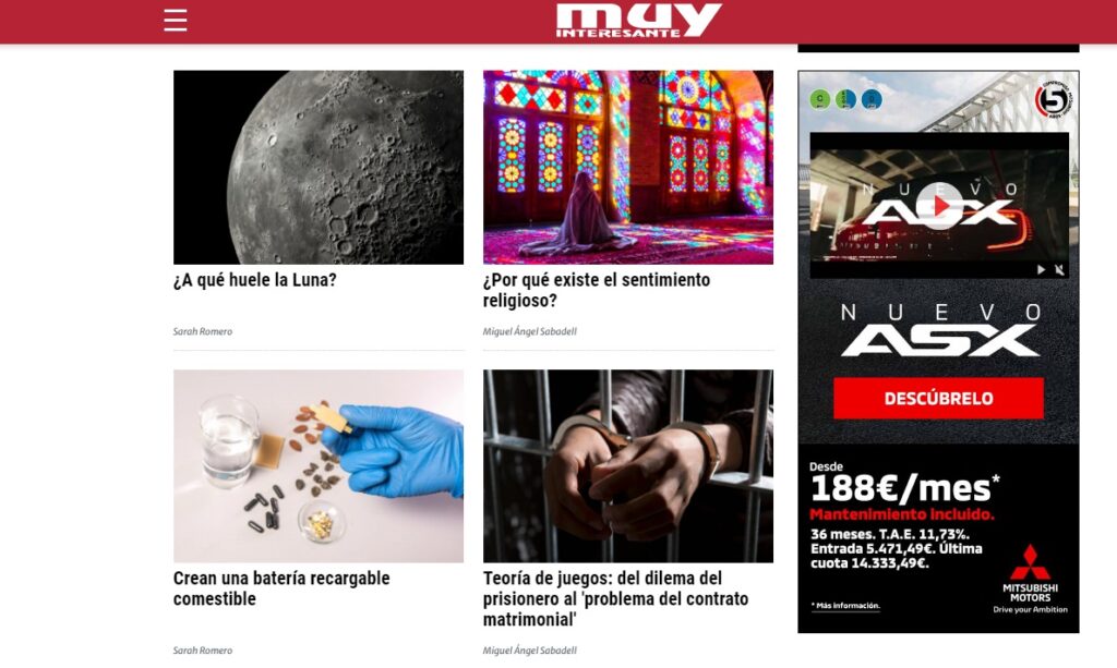 Página oficial de Very interesting