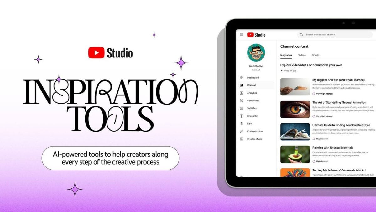 ¿No sé te ocurre ninguna idea para tu próximo vídeo? La nueva función IA de YouTube llega al rescate