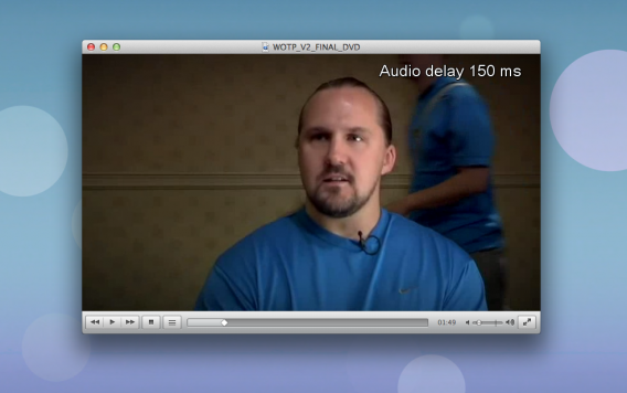 VLC move audio forward