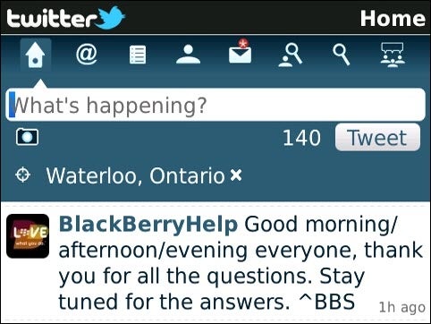 Twitter for Blackberry