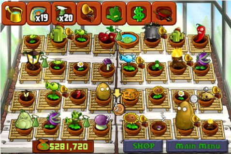 The new Zen Garden feature of Plants vs Zombies