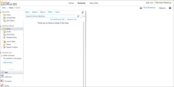 Outlook 365 Inbox
