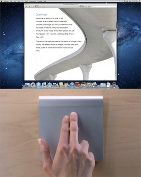 scroll direction